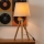 Atmosphera - Lámpara de mesa RUNO 1xE27/25W/230V bambú/color crema