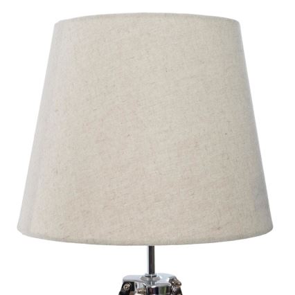 Atmosphera - Lámpara de mesa RUNO 1xE27/25W/230V bambú/color crema