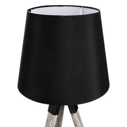 Atmosphera - Lámpara de mesa RUNO 1xE27/25W/230V madera/negro