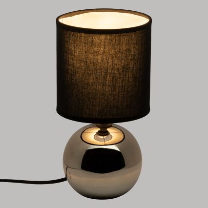 Atmosphera - Lámpara de mesa TIMÉO 1xE14/60W/230V cromo brillante/negro