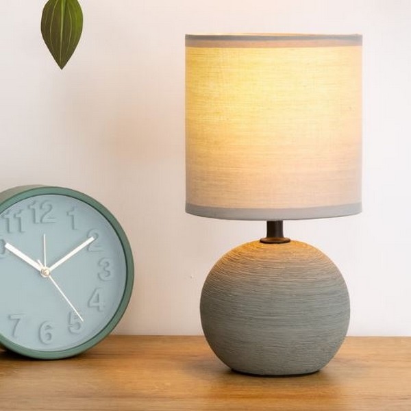 Atmosphera - Lámpara de mesa TIMÉO 1xE14/60W/230V gris/blanco