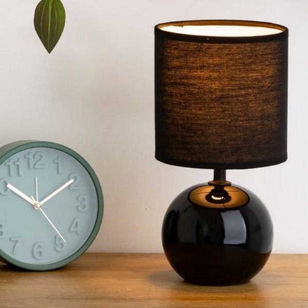 Atmosphera - Lámpara de mesa TIMÉO 1xE14/60W/230V negro brillante