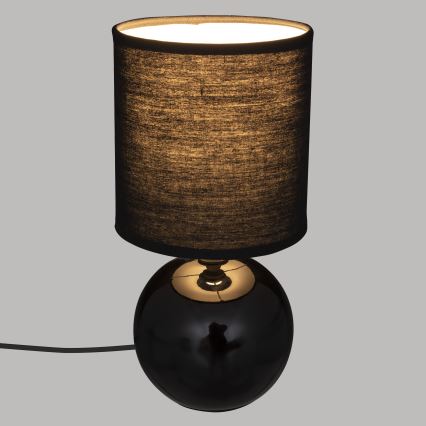 Atmosphera - Lámpara de mesa TIMÉO 1xE14/60W/230V negro brillante