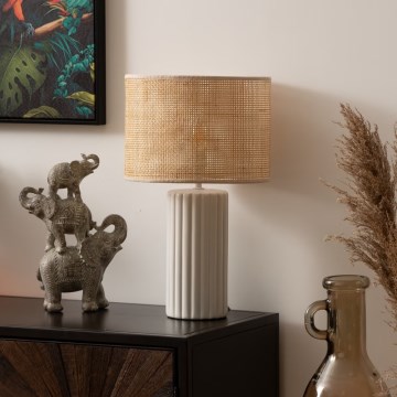 Atmosphera - Lámpara de mesa TYLIA 1xE14/60W/230V ratán