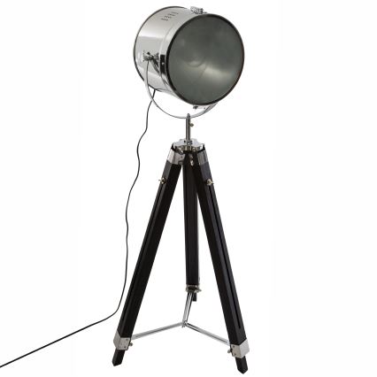 Atmosphera - Lámpara de pie EBOR 1xE27/25W/230V pino/cromo brillante