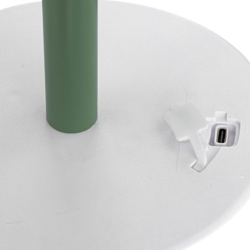 Atmosphera - Lámpara de mesa exterior LED RGBW recargable ZACK LED/3,7V 1200 mAh IP44 verde