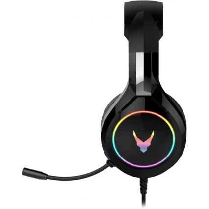 Auriculares con micrófono VARR GAMING RGB USB negro