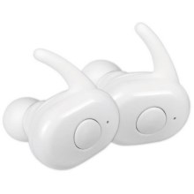 Auriculares inalámbricos con Bluetooth V5.0 + estación de carga blanco