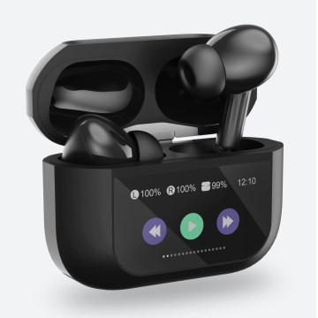 Auriculares inalámbricos con pantalla LCD negro