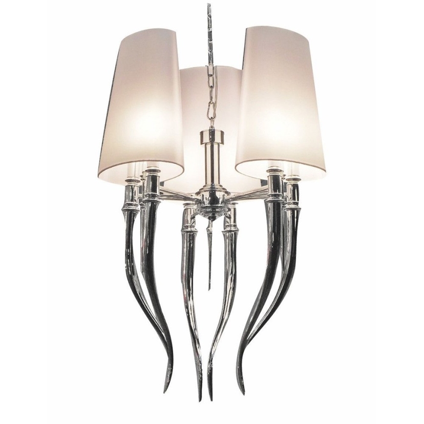 Azzardo AZ0028 - Lámpara colgante con cadena DIABLO 6xE14/11W/230V blanco