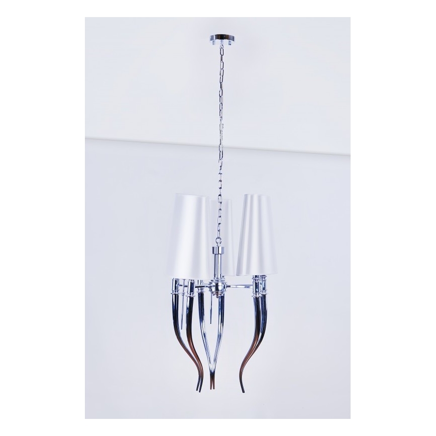 Azzardo AZ0028 - Lámpara colgante con cadena DIABLO 6xE14/11W/230V blanco