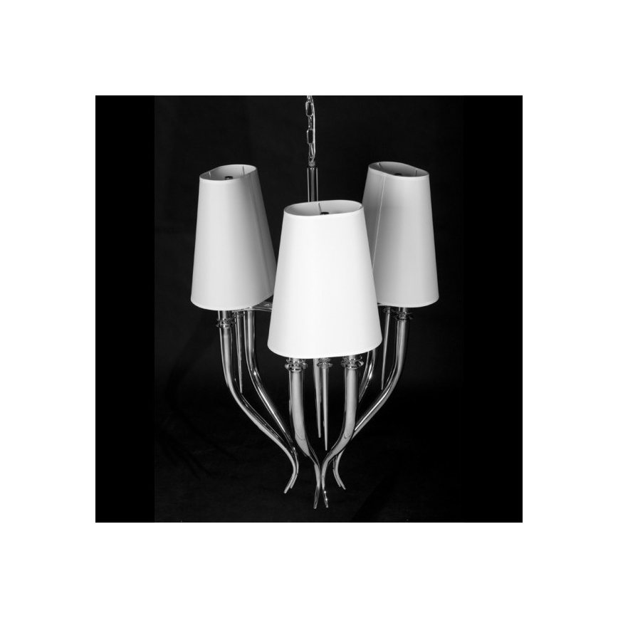Azzardo AZ0028 - Lámpara colgante con cadena DIABLO 6xE14/11W/230V blanco