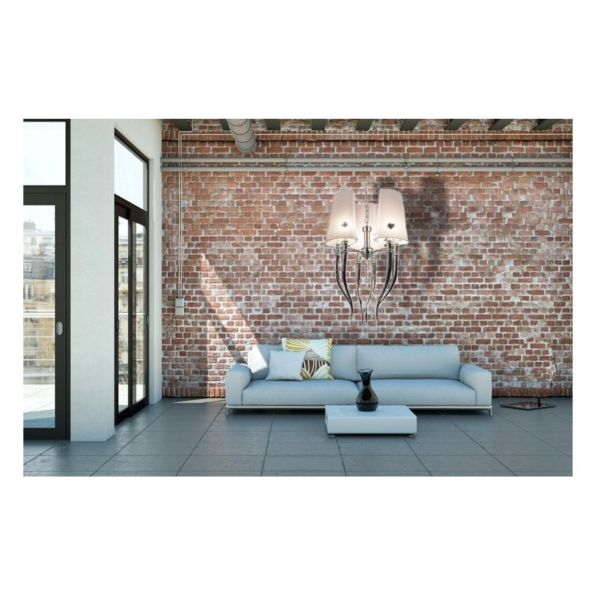 Azzardo AZ0028 - Lámpara colgante con cadena DIABLO 6xE14/11W/230V blanco