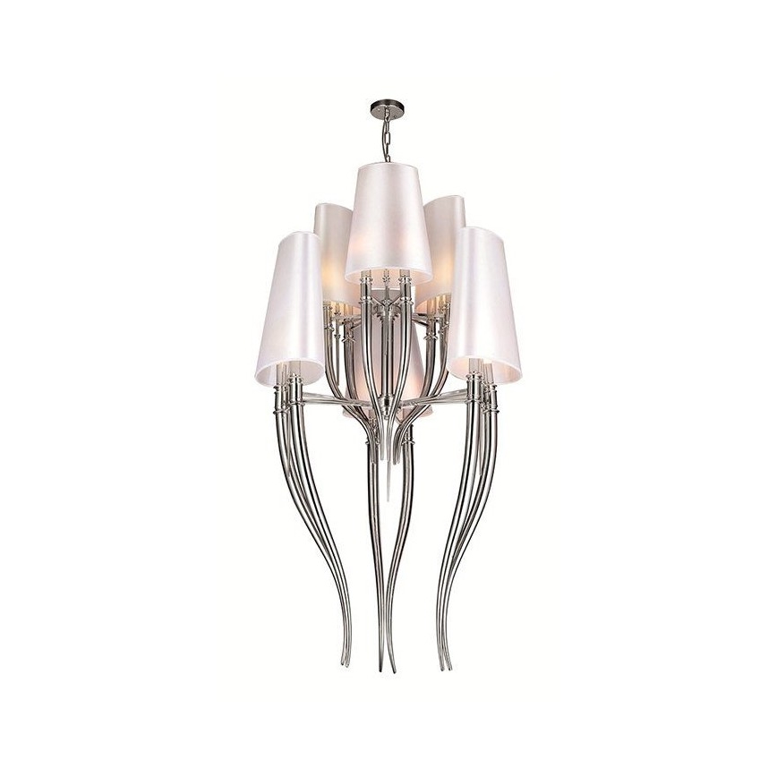 Azzardo AZ0173 - Lámpara araña con cadena DIABLO 12xE14/11W/230V blanco