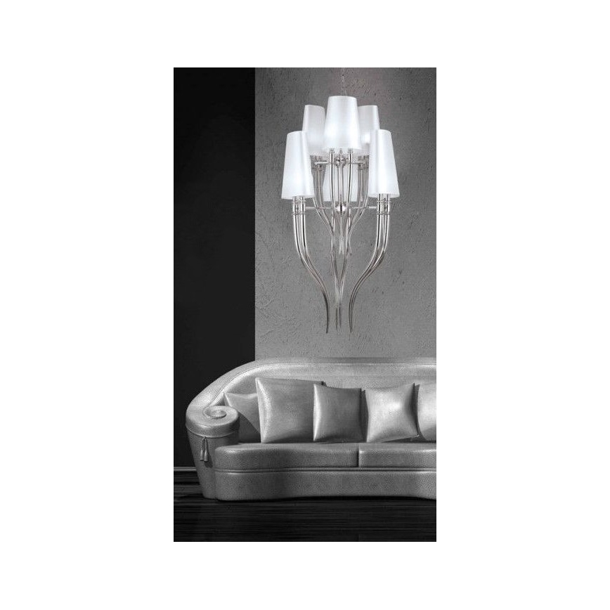 Azzardo AZ0173 - Lámpara araña con cadena DIABLO 12xE14/11W/230V blanco