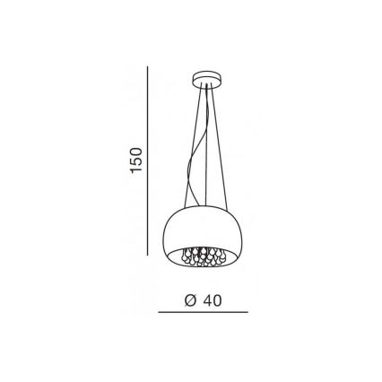 Azzardo AZ0699 - Lámpara colgante BURN 5xG9/40W/230V