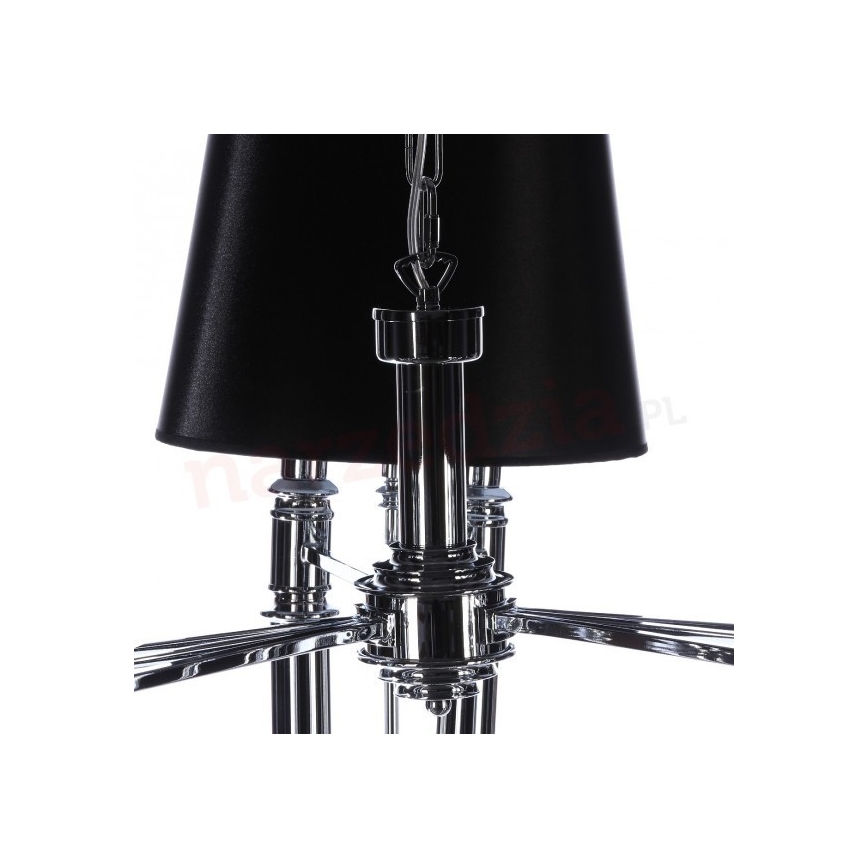 Azzardo AZ1417 - Lámpara araña con cadena DIABLO 12xE14/11W/230V negro