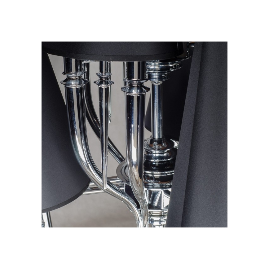 Azzardo AZ1417 - Lámpara araña con cadena DIABLO 12xE14/11W/230V negro