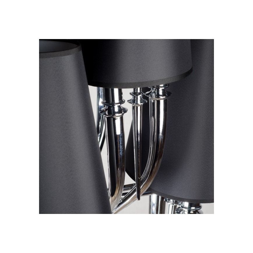 Azzardo AZ1417 - Lámpara araña con cadena DIABLO 12xE14/11W/230V negro