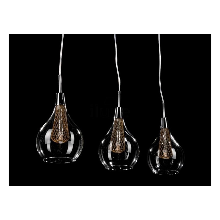 Azzardo AZ1689 - Lámpara suspendida con alambre ELEKTRA 3xG9/40W/230V