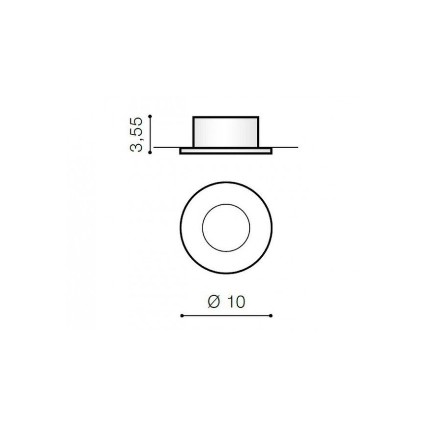 Azzardo AZ1714 - Lámpara empotrable exterior OSCAR 1xGU10/50W/230V IP44