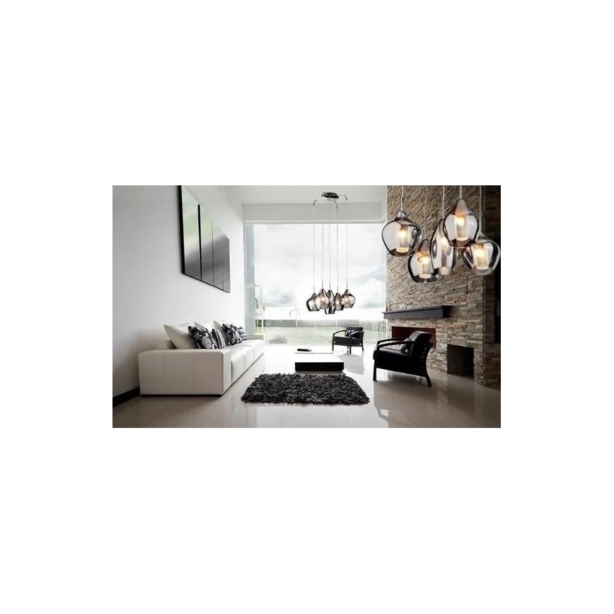 Azzardo AZ2149 - Lámpara suspendida con alambre AMBER MILANO 3xG9/40W/230V