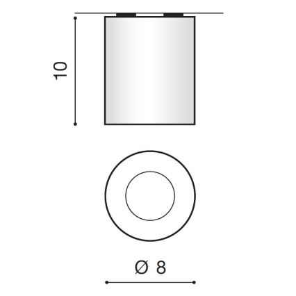 Azzardo AZ2558 - Plafón de exterior ARO 1xGU10/50W/230V IP54