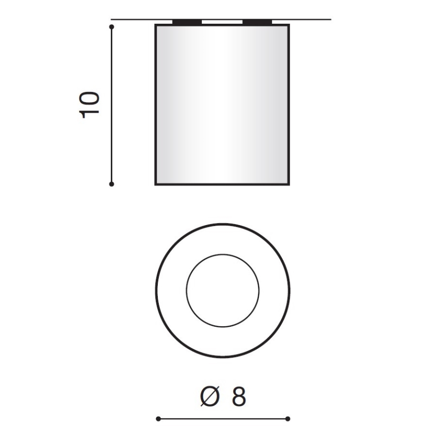 Azzardo AZ2558 - Plafón de exterior ARO 1xGU10/50W/230V IP54