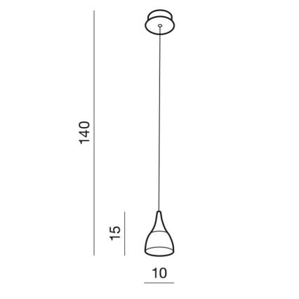 Azzardo AZ2847 - Araña LED colgante DALMATIA 1xLED/5W/230V