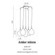 Azzardo AZ3076 - Lámpara colgante AMBER 5xG9/40W/230V