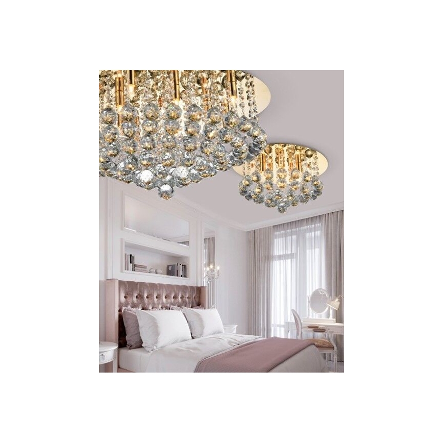 Azzardo AZ3084 - Plafón de cristal BOLLA 10xG9/40W/230V