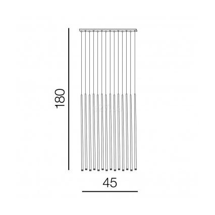 Azzardo AZ3424 - Lámpara LED colgante LOUISE 14xLED/3W/230V