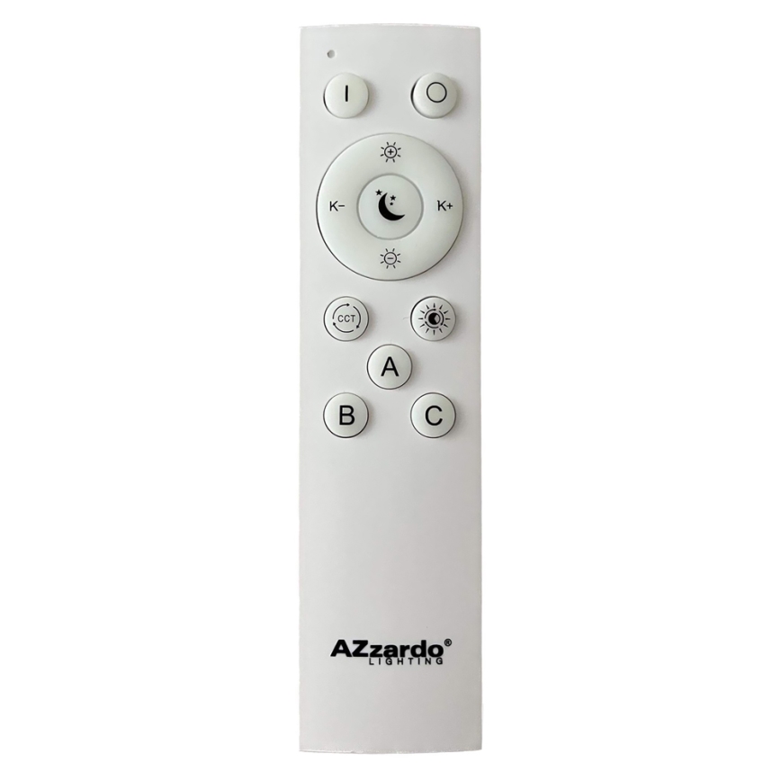 Azzardo AZ4994 - Plafón LED regulable SANTANA LED/80W/230V marrón + control remoto