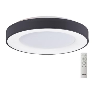 Azzardo AZ4995 - Plafón LED regulable SANTANA LED/80W/230V negro + mando a distancia