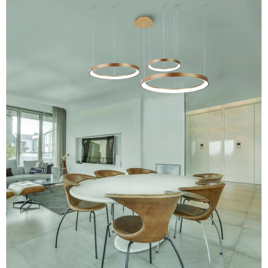 Azzardo AZ5023 - Lámpara de araña LED regulable AGNES LED/60W/230V diá. 78 cm dorado