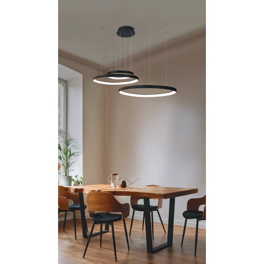 Azzardo AZ5027 - Lámpara LED colgante AMANDA LED/150W/230V negro