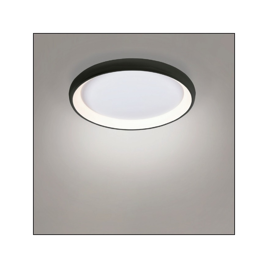 Azzardo AZ5072 - Plafón LED regulable ANTONIO LED/50W/230V negro + control remoto