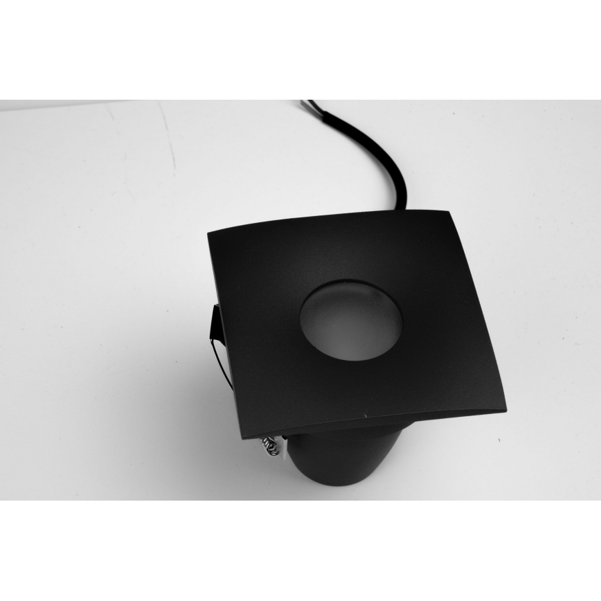 Azzardo AZ5392 - Lámpara empotrable de baño ROMOLO 1xGU10/50W/230V IP65 negro