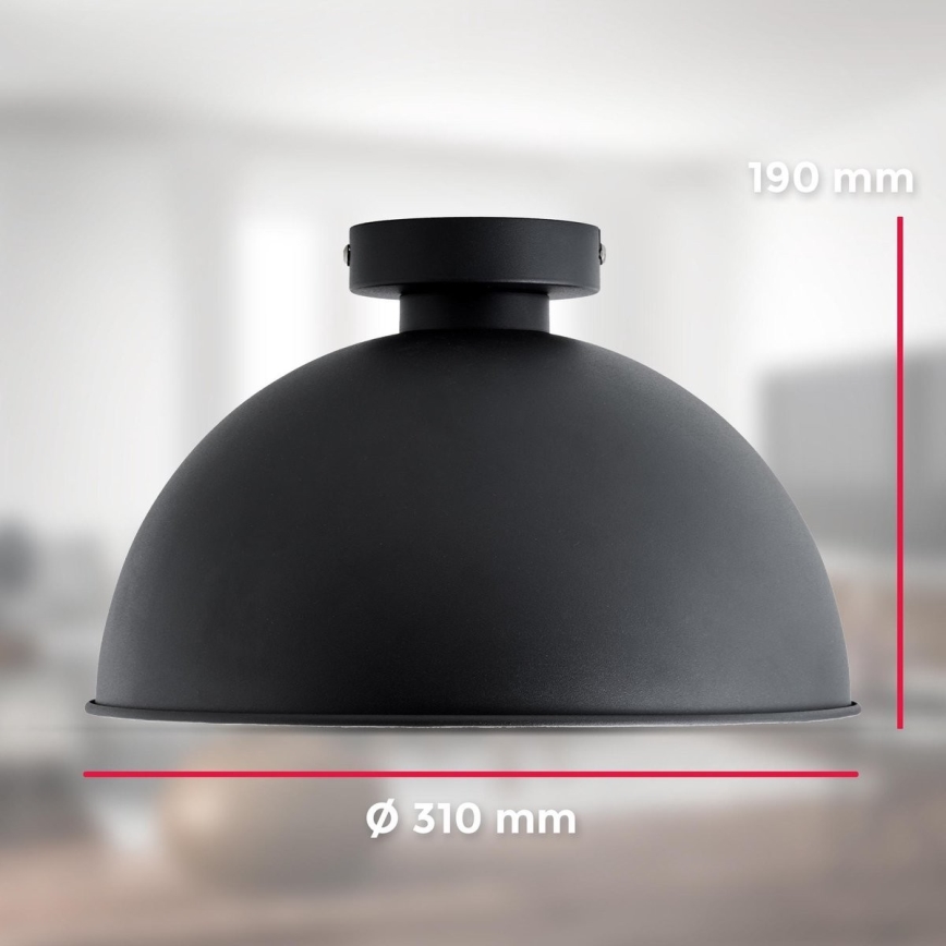 B.K. Licht 1322 - Plafón 1xE27/60W/230V negro/dorado