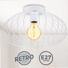 B.K. Licht 1399 - Lámpara de techo RETRO 1xE27/40W/230V blanco