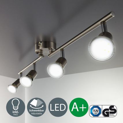 B.K.Licht BKL1024 - LED Foco ESENTIALS 4xGU10/3W/230V 3000K