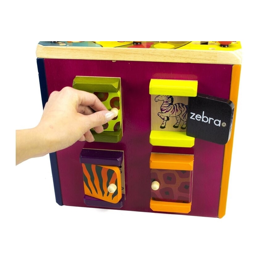 B-Toys - Cubo interactivo Zoo madera de caucho