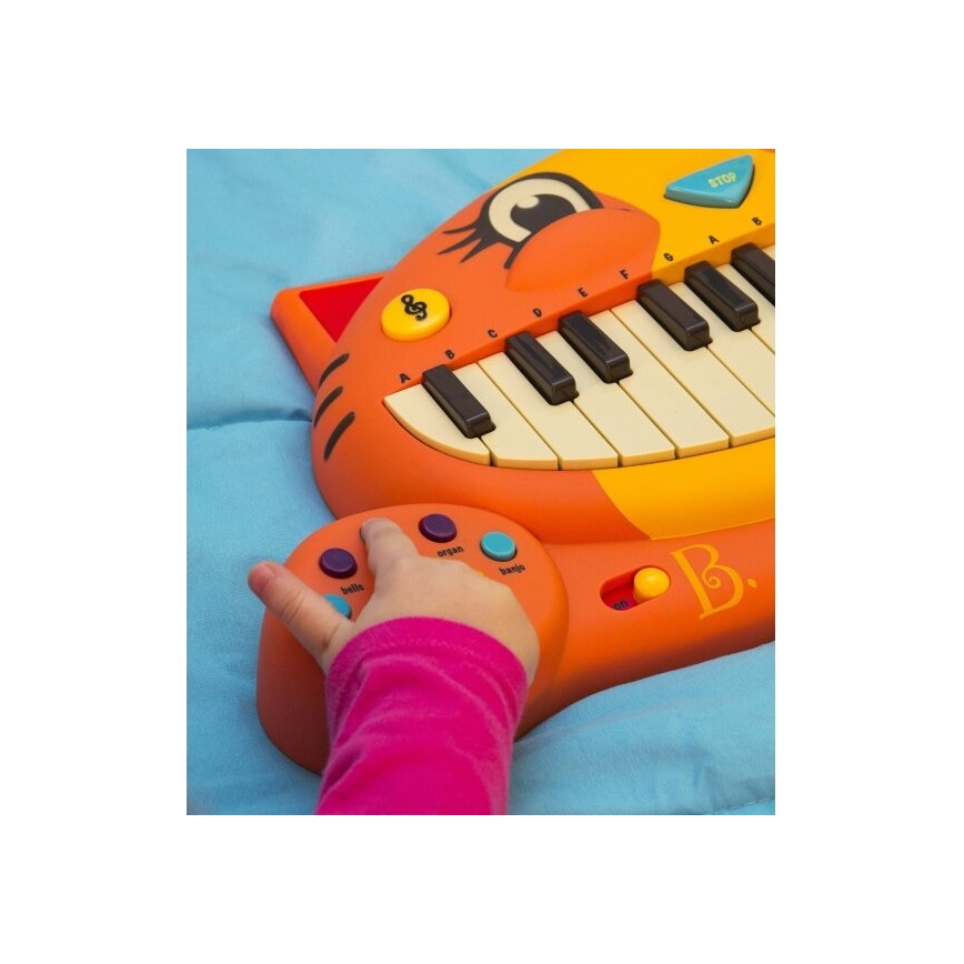 B-Toys - Piano infantil con micrófono Cat 4xAA
