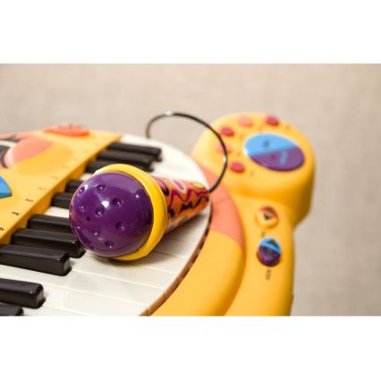 B-Toys - Piano infantil con micrófono Cat 4xAA