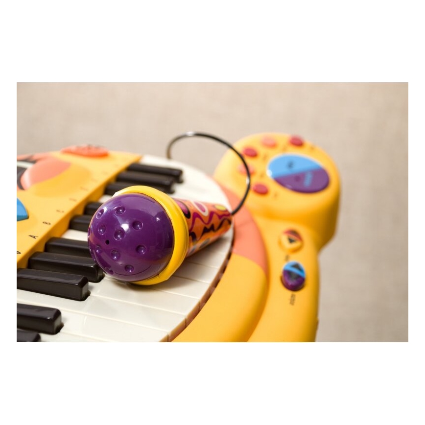 B-Toys - Piano infantil con micrófono Cat 4xAA