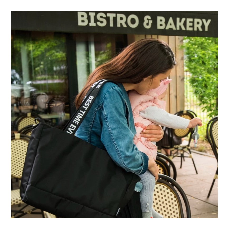 BabyOno - Bolso cambiador para cochecito Best Time Ever negro