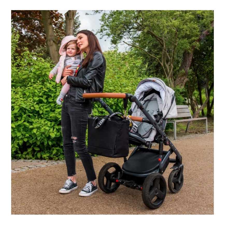 BabyOno - Bolso cambiador para cochecito Best Time Ever negro