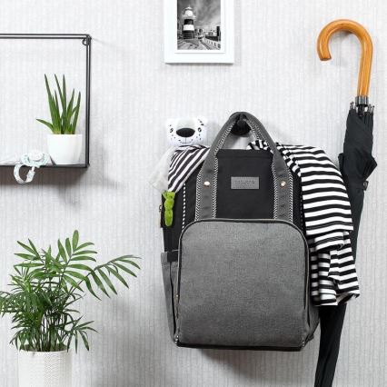 BabyOno - Mochila de Pañales para Bebé para cochecito Oslo Style negro