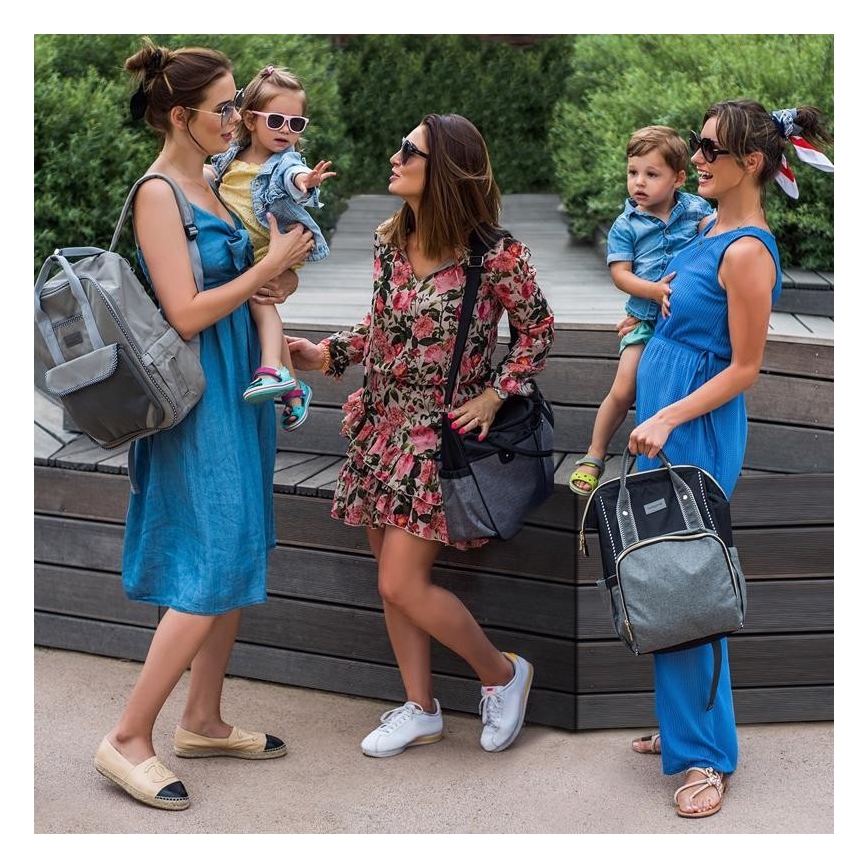 BabyOno - Mochila de Pañales para Bebé para cochecito Oslo Style negro