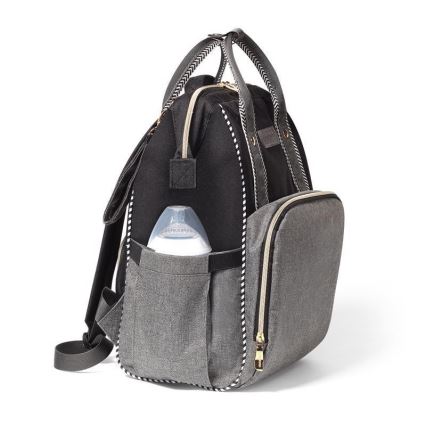 BabyOno - Mochila de Pañales para Bebé para cochecito Oslo Style negro